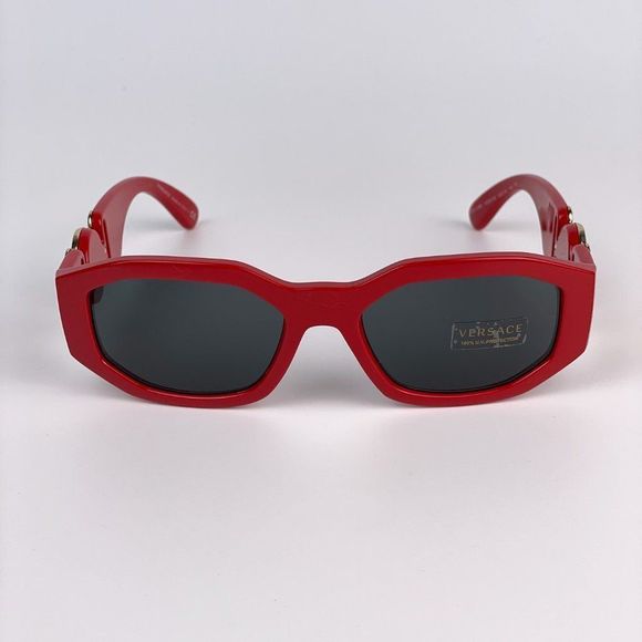 Versace VE4361 533087 Sunglasses Red Gray Oval Unisex - Picture 1 of 10